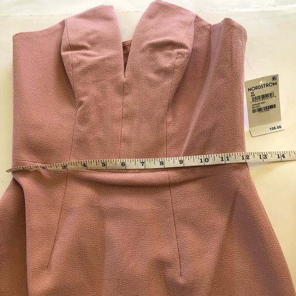 Dress the Population Women's Perla Strapless Plunge V-Neckline Midi Dress SZ XS - Picture 13 of 16